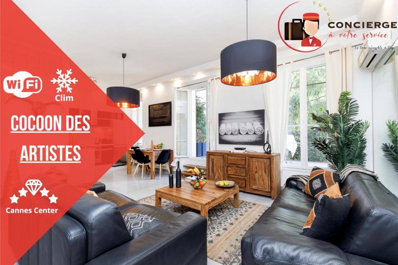 Le Cocon Des Artistes - Coeur De Cannes - Spacieux - Terrasse - Clim Eksteriør billede